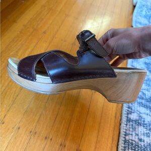 Dansko Brown Leather Mules